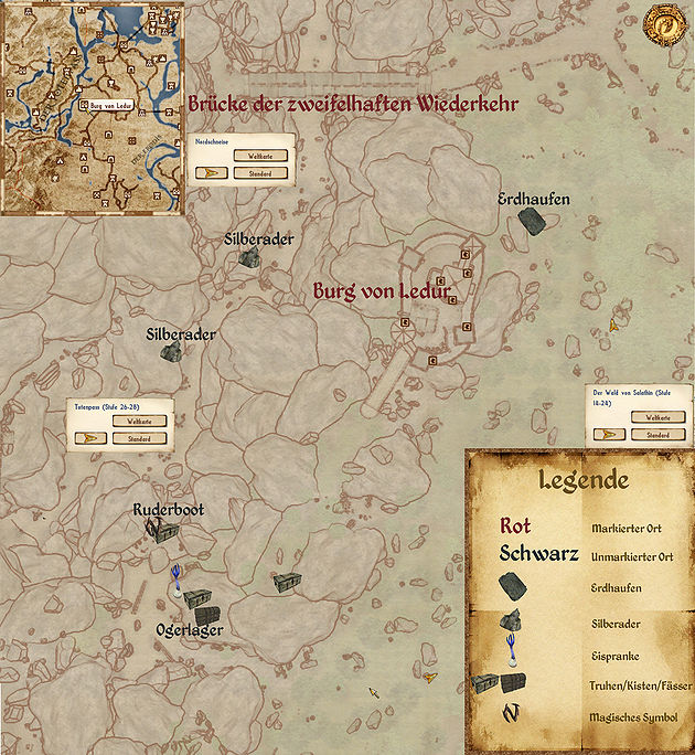 Die Burg Ledur und die umliegenden Ländereien.